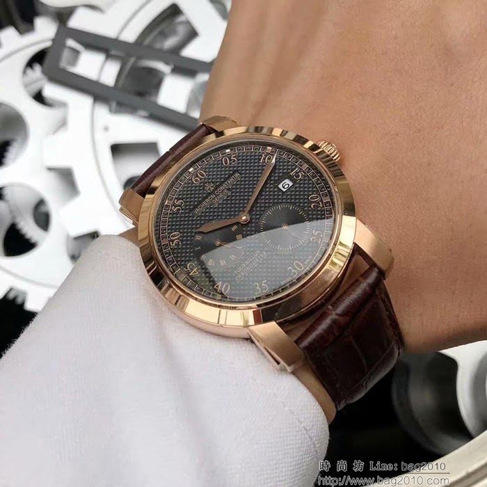 江詩丹頓 Vacheron Constantin 大氣爆款 頂級機械機芯 真牛皮錶帶 精品男士腕表  wssb4859